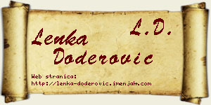 Lenka Doderović vizit kartica